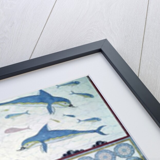 The Dolphin Frescoes in the Queen's Bathroom, Palace of Minos, 1600-1400 BC by Minoan Minoan