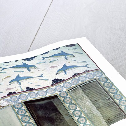 The Dolphin Frescoes in the Queen's Bathroom, Palace of Minos, 1600-1400 BC by Minoan Minoan