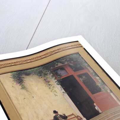 The Artist's Father and Son on the Doorstep of his House, c.1866-67 by Jean Leon Gerome