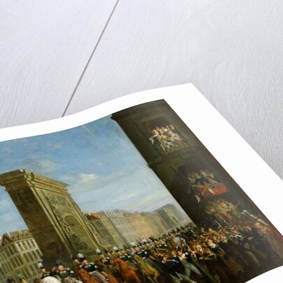 Passage of Allied Sovereigns in Front of the Porte Saint-Denis, 31st March 1814 by Jean Zippel