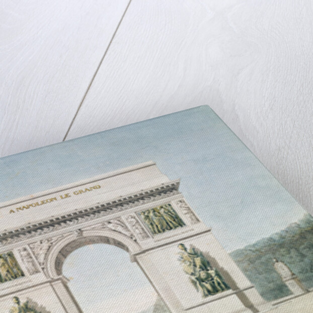 Design for the Arc de Triomphe with a wooded background by Jean Francois Therese Chalgrin