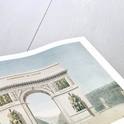 Design for the Arc de Triomphe with a wooded background by Jean Francois Therese Chalgrin
