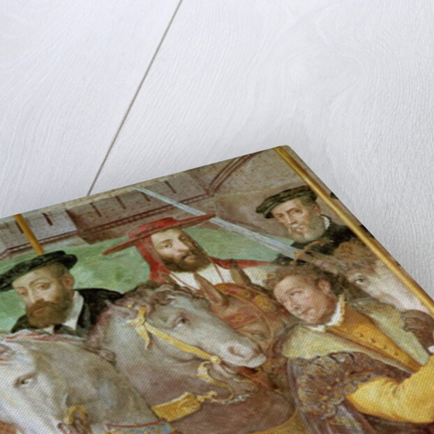 Detail from The Solemn Entrance of Emperor Charles V, Francis I and Alessandro Farnese to Paris in 1540 by Taddeo & Federico Zuccaro