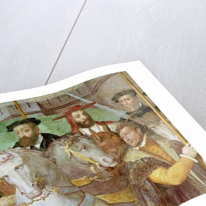 Detail from The Solemn Entrance of Emperor Charles V, Francis I and Alessandro Farnese to Paris in 1540 by Taddeo & Federico Zuccaro