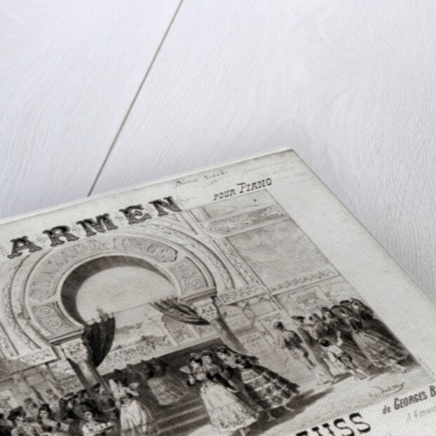 Cover of the score of piano quadrille from 'Carmen' by Edouard Strauss by A. Lamy