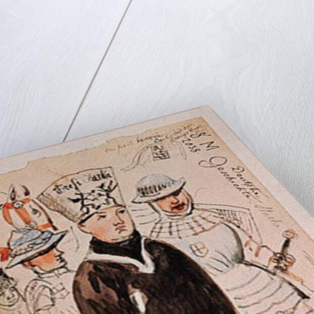 John Huss with two soldiers on the way to his execution, 6 July 1415, after a drawing by Ulrich Reichenthal 1861-68 by Alfred Mouillard