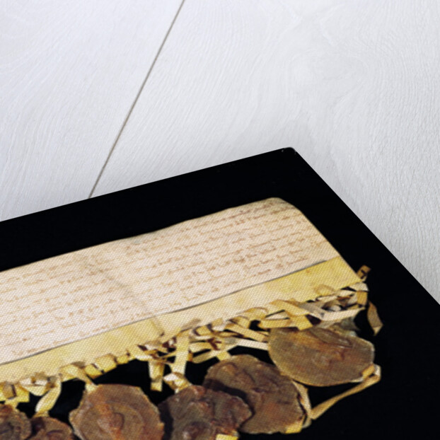 Letter from the prelates and barons of the king promising Louis VIII that they will recognise his son, Louis of France, as king after his death by French School