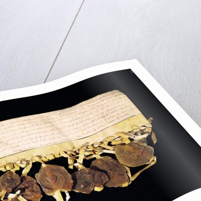 Letter from the prelates and barons of the king promising Louis VIII that they will recognise his son, Louis of France, as king after his death by French School