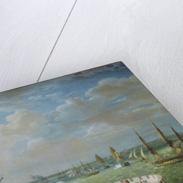 Cherbourg Harbour, 1822 by Louis Philippe Crepin