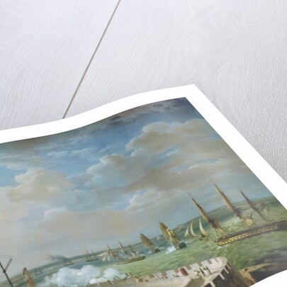 Cherbourg Harbour, 1822 by Louis Philippe Crepin