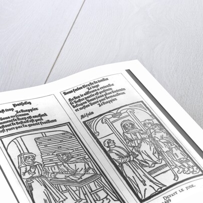 Pathelin and the Draper and Pathelin before the Judge by French School