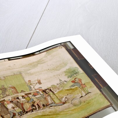 Ms 126 f.53r Quack doctor tapping urine for his diagnosis by French School