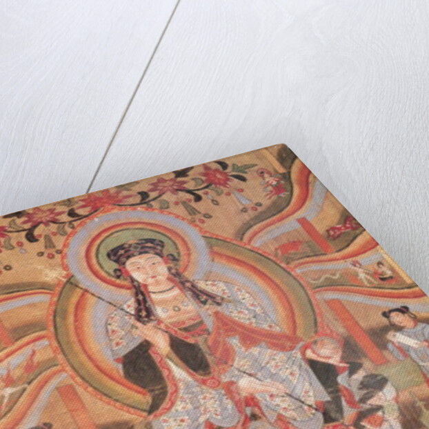 Buddhist banner depicting Dizang and the Six Roads to Rebirth, from Dunhuang by Chinese School