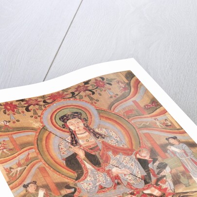 Buddhist banner depicting Dizang and the Six Roads to Rebirth, from Dunhuang by Chinese School