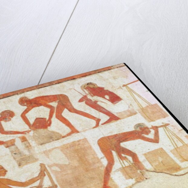 Construction of a wall by Egyptian 18th Dynasty