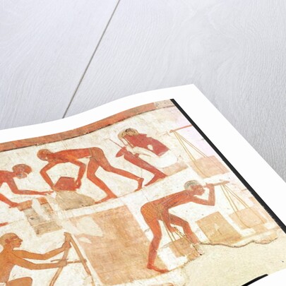 Construction of a wall by Egyptian 18th Dynasty