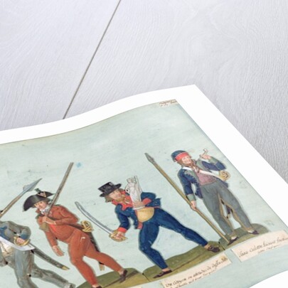 Sans Culotte Lighting his Pipe, Young Butcher, Bourgeois Going to Guard, Huntsman, Citizen Defending his Liberty, Sans Culotte Keeping Guard by Lesueur Brothers