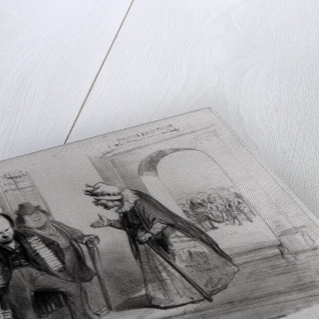 Dumas, Hugo et Balzac seeking their admission to the French Academy by Benjamin Roubaud