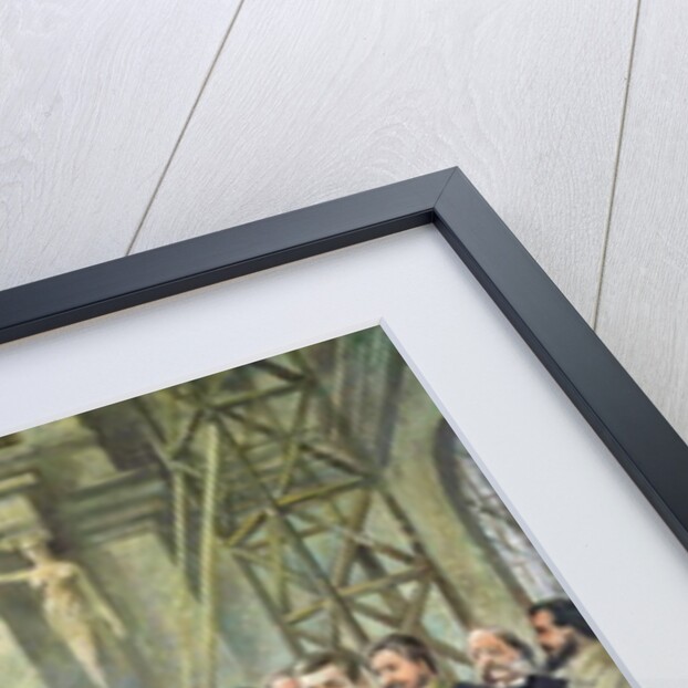 Baron Georges-Eugene Haussmann Napoleon III and Empress Eugenie Visiting the Workers at the Opera by Ed. (after) Gilis