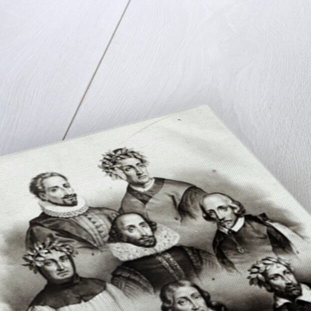 Famous Authors, 1833 by Jacques Francois Gauderique Llanta