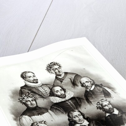 Famous Authors, 1833 by Jacques Francois Gauderique Llanta