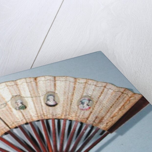 Fan depicting characters involved in the Affaire du Collier, 1786 by French School