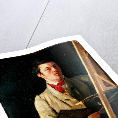 Self Portrait, Sitting next to an Easel, 1825 by Jean Baptiste Camille Corot