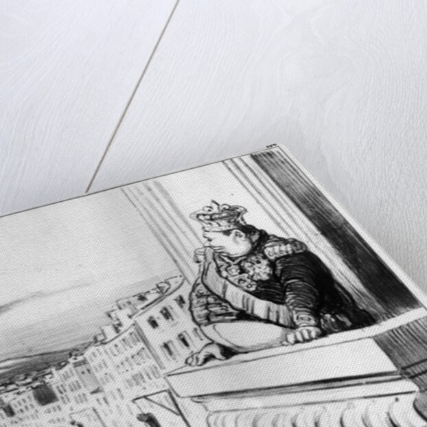 The King Continuing to Reign with Order Over his Two States, Naples by Honore Daumier