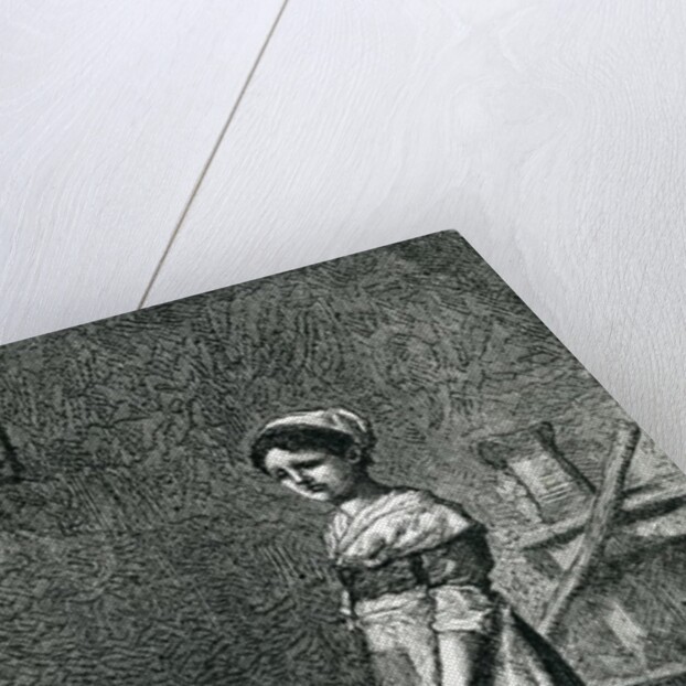 Cosette Carrying a Bucket by Gustave Brion