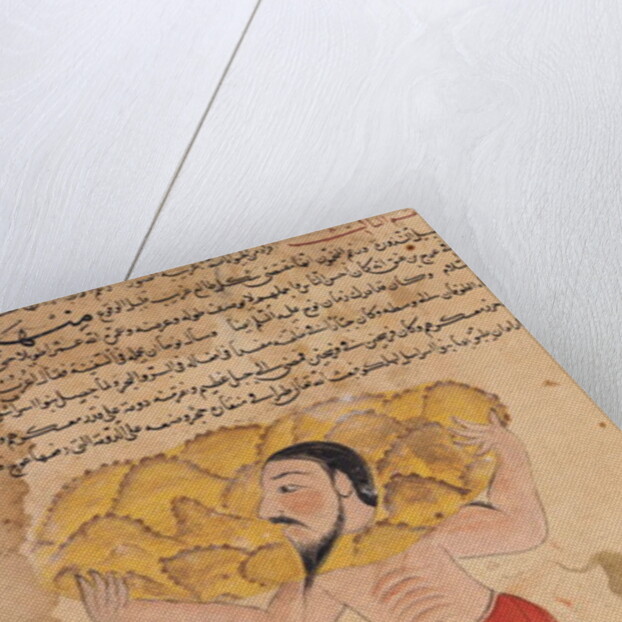 Ms E-7 fol.212a Giant Carrying Mountains by Islamic School