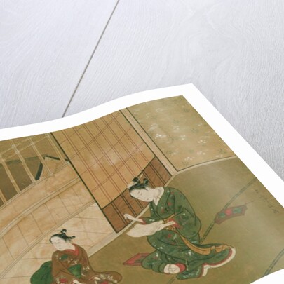 Interior scene, c.1730 by Moromasa Moromasa