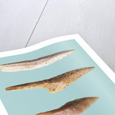 Four Flint Tools, Upper Paleolithic Period, 35000-10000 BC by Prehistoric Prehistoric