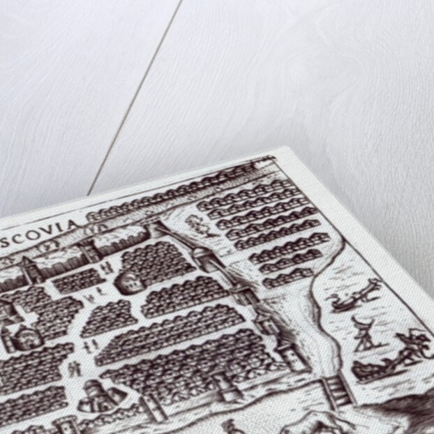 Plan of Moscow, 1628 by French School