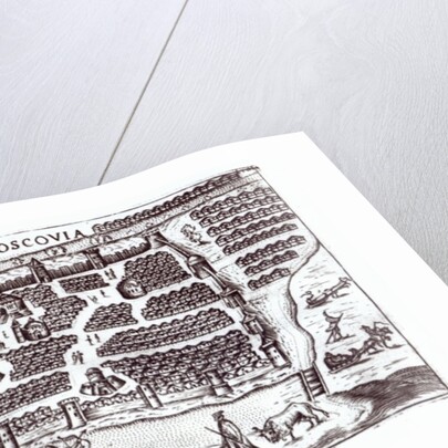 Plan of Moscow, 1628 by French School