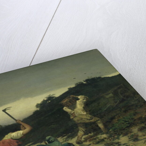 Peasants Harvesting Potatoes During the Flood of the Rhine in 1852 by Gustave Brion