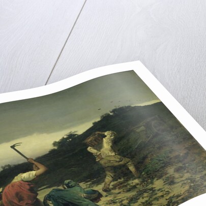 Peasants Harvesting Potatoes During the Flood of the Rhine in 1852 by Gustave Brion