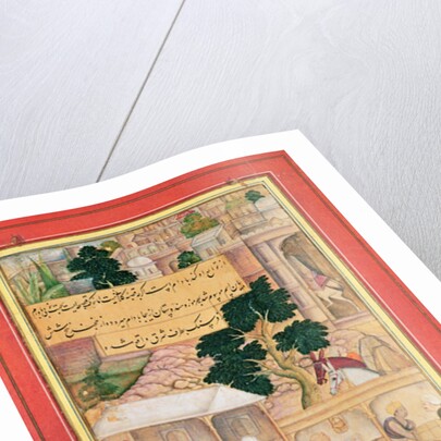 Emperor Babur in conversation with an old man, 15th-17th century by School Indian