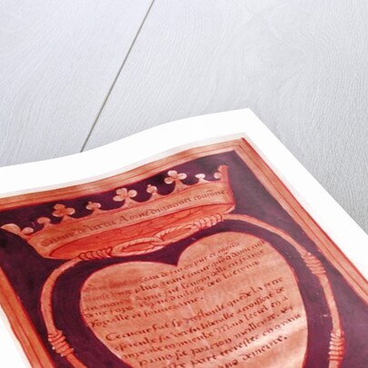 Fol. 61r The Crowned Heart of Courage by Jean Perreal