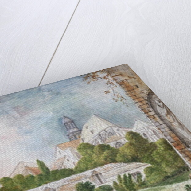 The New Church of Sainte-Genevieve and Saint-Etienne-du-Mont Seen from the Ruins of the Abbey of Sainte-Genevieve in Paris, 1807 by Denise Duchateau