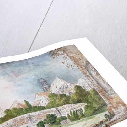 The New Church of Sainte-Genevieve and Saint-Etienne-du-Mont Seen from the Ruins of the Abbey of Sainte-Genevieve in Paris, 1807 by Denise Duchateau