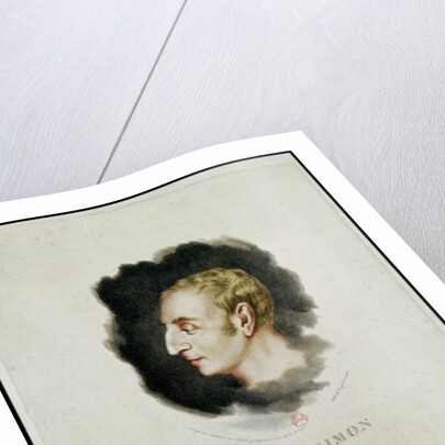 Portrait of Count Saint-Simon, made shortly after his death, 1825 by Gottfried or Godefroy Engelmann