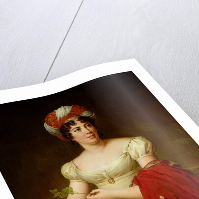 Portrait of Madame de Stael, copy of a painting by Francois Gerard by Marie Eleonore Godefroid