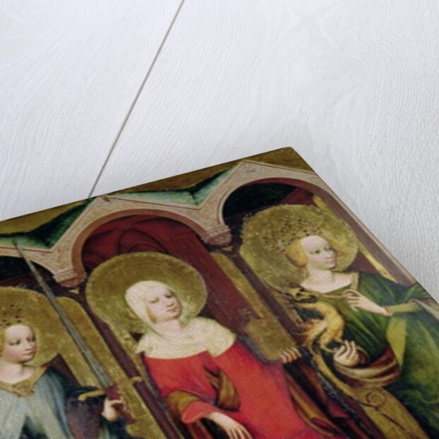 St. Catherine of Alexandria, St. Mary Magdalene and St. Margaret of Antioch, c.1380 by Master of the Trebon Altarpiece