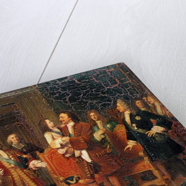 Louis XV Visiting Peter I the Great at l'Hotel de Lesdiguieres, 10th May 1717 by Louise Marie Jeanne Hersent