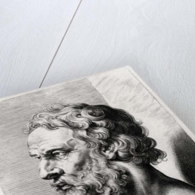 Bust of Plato engraved by Lucas Emil Vorsterman by Peter Paul Rubens