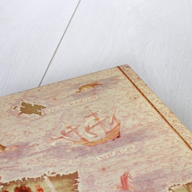 Fol.31v Map of Australia and Magellan Island from 'Cosmographie Universelle', 1555 by Guillaume Le Testu