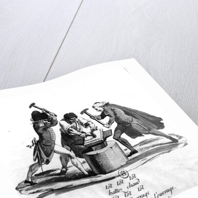 The Three Orders, forging the New Constitution on an Anvil, 1789 by French School