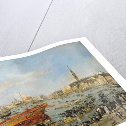 Departure of the 'Bucentaur' for the Lido on Ascension Day, 1766-70 by Francesco Guardi