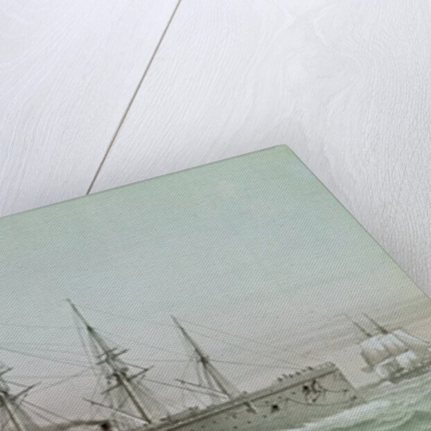 The Great Eastern Laying Electrical Cable between Europe and America, 1858 by Louis Lebreton