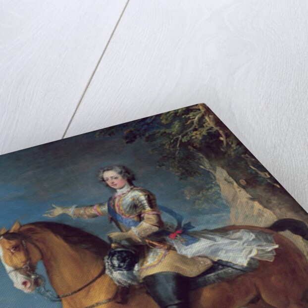 Equestrian Portrait of Louis XV at the age of thirteen, 1723 by C. & Van Loo J. B. Parrocel